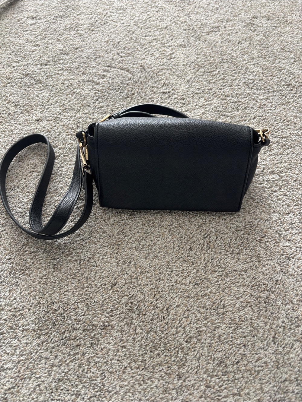 Anthropologie Black Women's Crossbody Bag - Minimal Leather Shoulder Purse